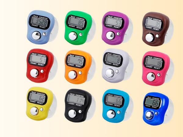 ASW Finger Clicker Counter – 5-Digit LCD Tally Counter | Adjustable Strap | One-Click Count & Reset