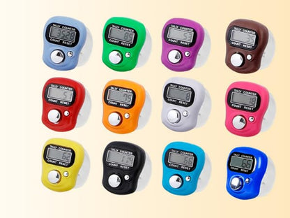 ASW Finger Clicker Counter – 5-Digit LCD Tally Counter | Adjustable Strap | One-Click Count & Reset