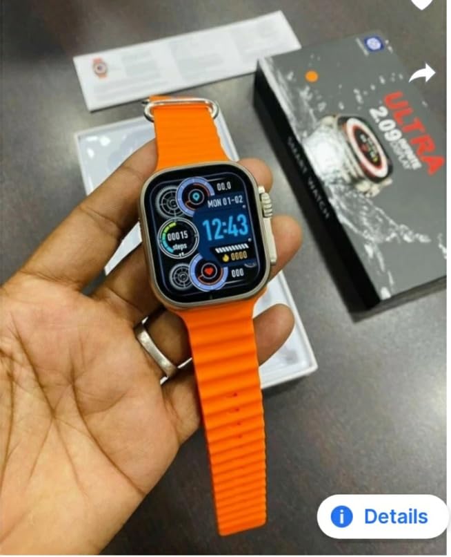 T10 Ultra Smartwatch 2.09" – Sleek Metal Body | Calling | Wireless Charging | Activity Tracker | Android