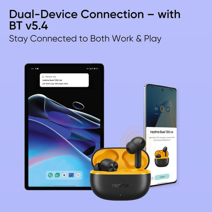 realme Buds T200 Lite – 12.4mm Bass Driver | AI ENC | 48H Playback | Fast Charging