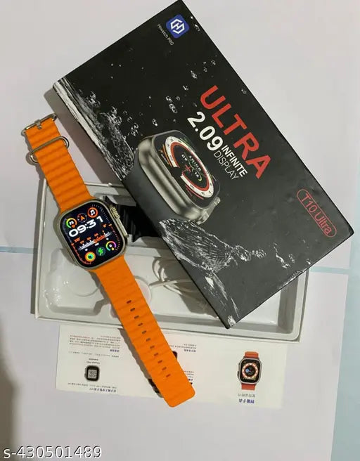 T10 Ultra Smartwatch 2.09" – Sleek Metal Body | Calling | Wireless Charging | Activity Tracker | Android
